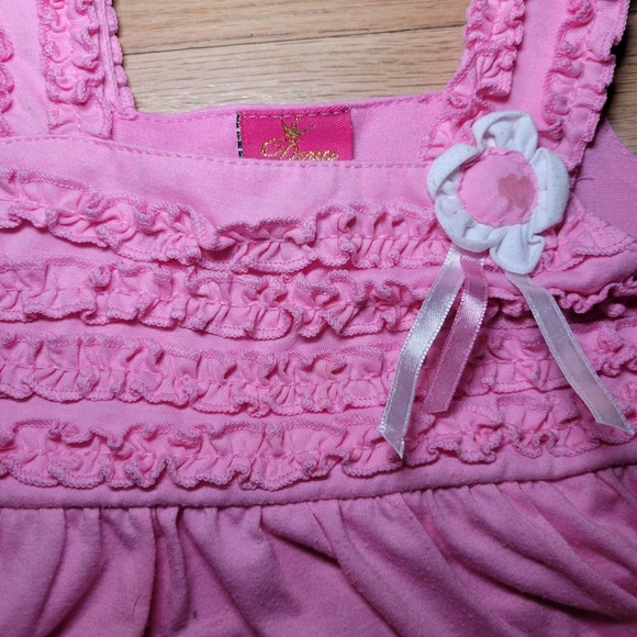 Bubble Ruffle Tank Girl's Pink Size 4 - Picture 3 of 9